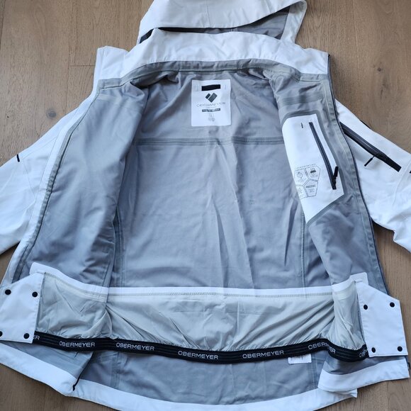 Men's white Obermeyer ski jacket size L - Picture 10 of 14